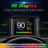 HUD P10 OBD2 Digital Car Head Up Display Speedometer Tachometer Battery Voltage Oil Pressure Coolant Temp Smart Car HUD Gauge My Store