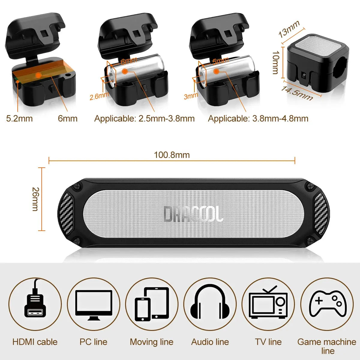 Cable Organizer Cable USB Management Magnetic Cable Clips Wire Clamps Power Cord Holder for Mouse Headphone Keyboard Headset My Store