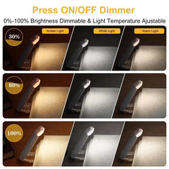 LED USB Rechargeable Book Light Reading Light Eye Protection Night Light Portable Clip Desk Light Bookmark Read Light Night Lamp My Store