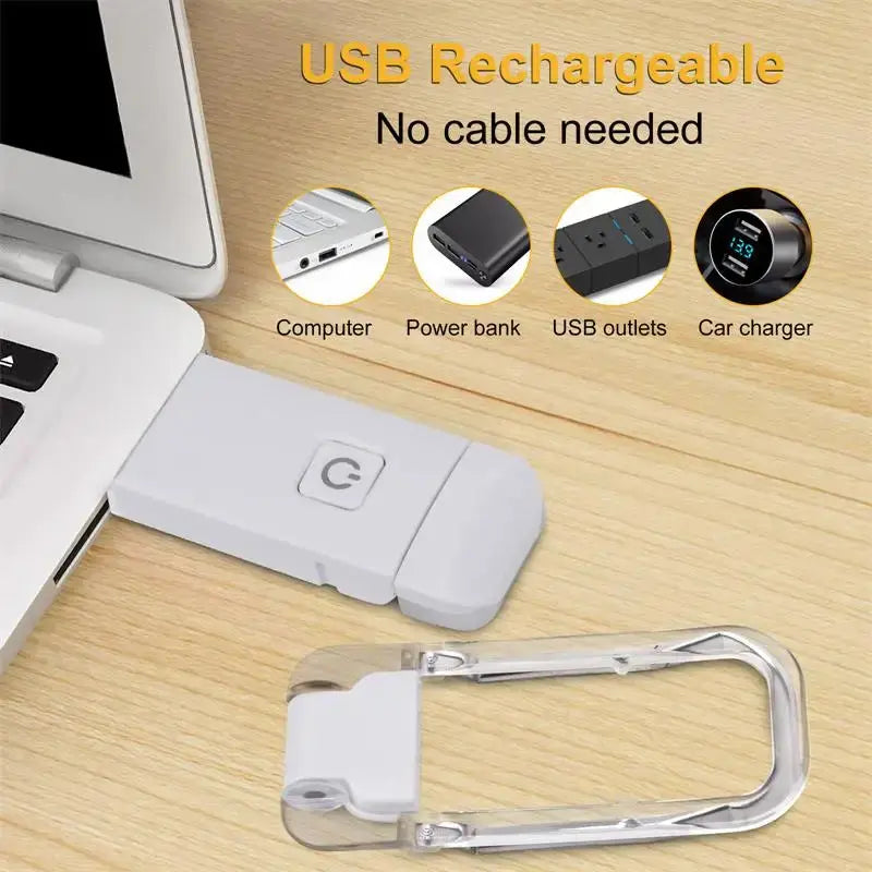 LED USB Rechargeable Book Light Reading Light Eye Protection Night Light Portable Clip Desk Light Bookmark Read Light Night Lamp My Store