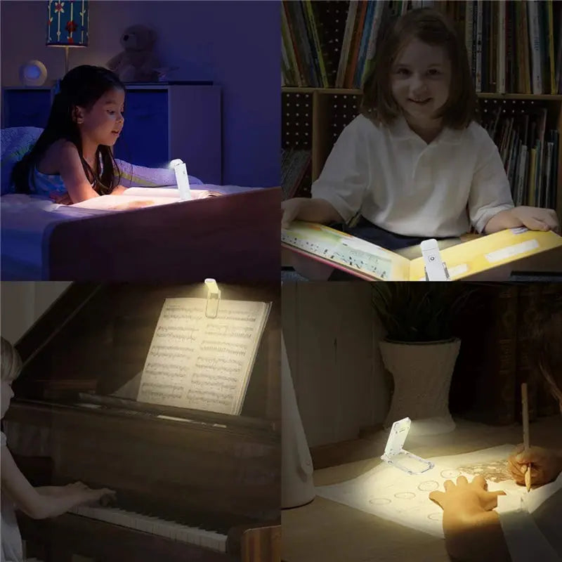 LED USB Rechargeable Book Light Reading Light Eye Protection Night Light Portable Clip Desk Light Bookmark Read Light Night Lamp My Store
