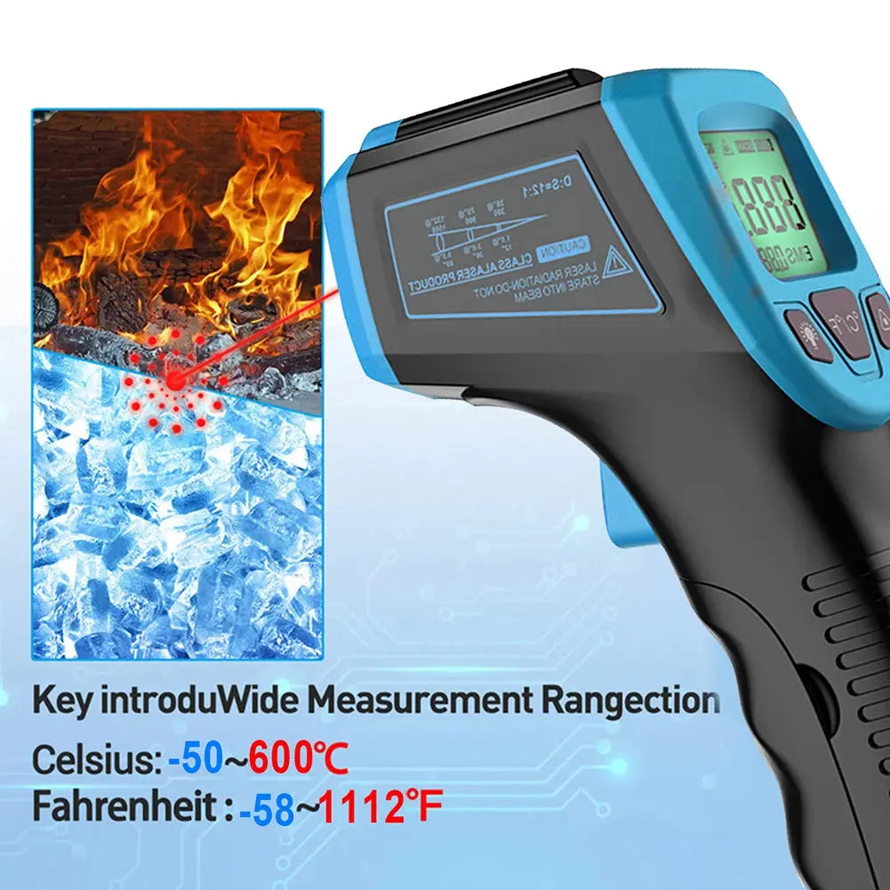 Digital Infrared Thermometer -50~600℃ GM320/GM320S/HW600/HW550 LCD Display Contactless Thermometer Pyrometer IR Laser Point My Store