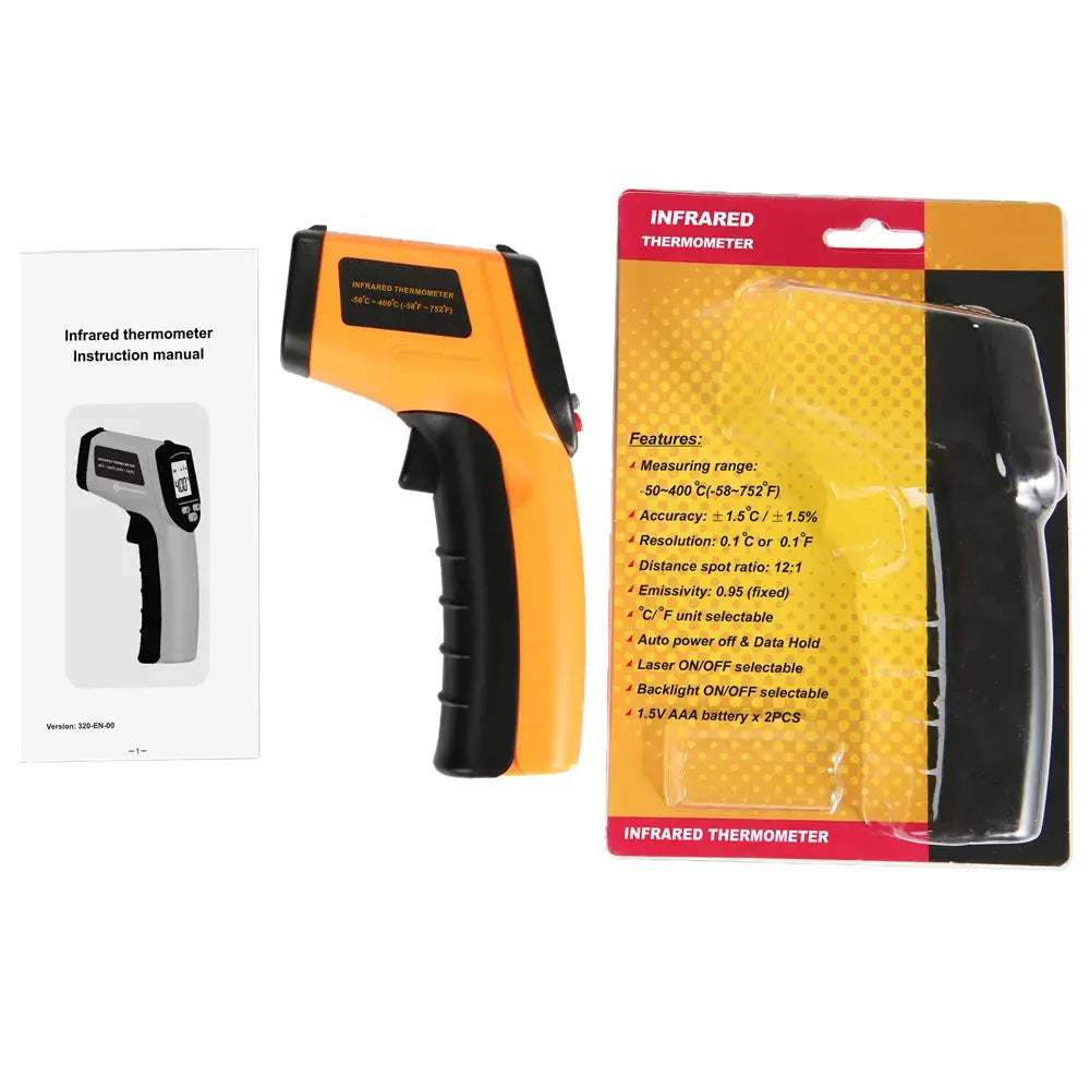 Digital Infrared Thermometer -50~600℃ GM320/GM320S/HW600/HW550 LCD Display Contactless Thermometer Pyrometer IR Laser Point My Store