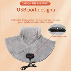 Electric Heating Shoulder Neck Pad Cervical Wrap Three Gear Thermal Compress Massager Vibration Shawl Warm Back Tool Relax Brace My Store