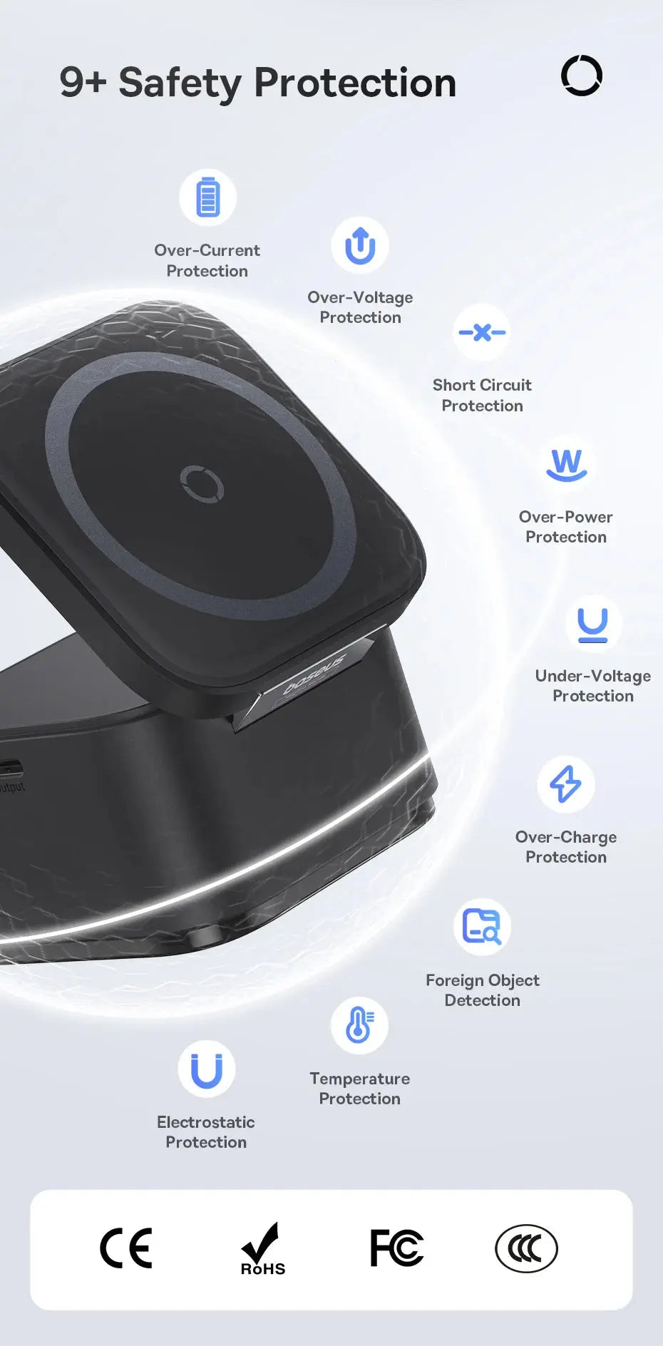 Baseus 3 in 1 25W Magnetic Wireless Charger Stand 15W Fast Wireless Charging Desktop Dock Station For iPhone16 15 14 13 Airpod My Store