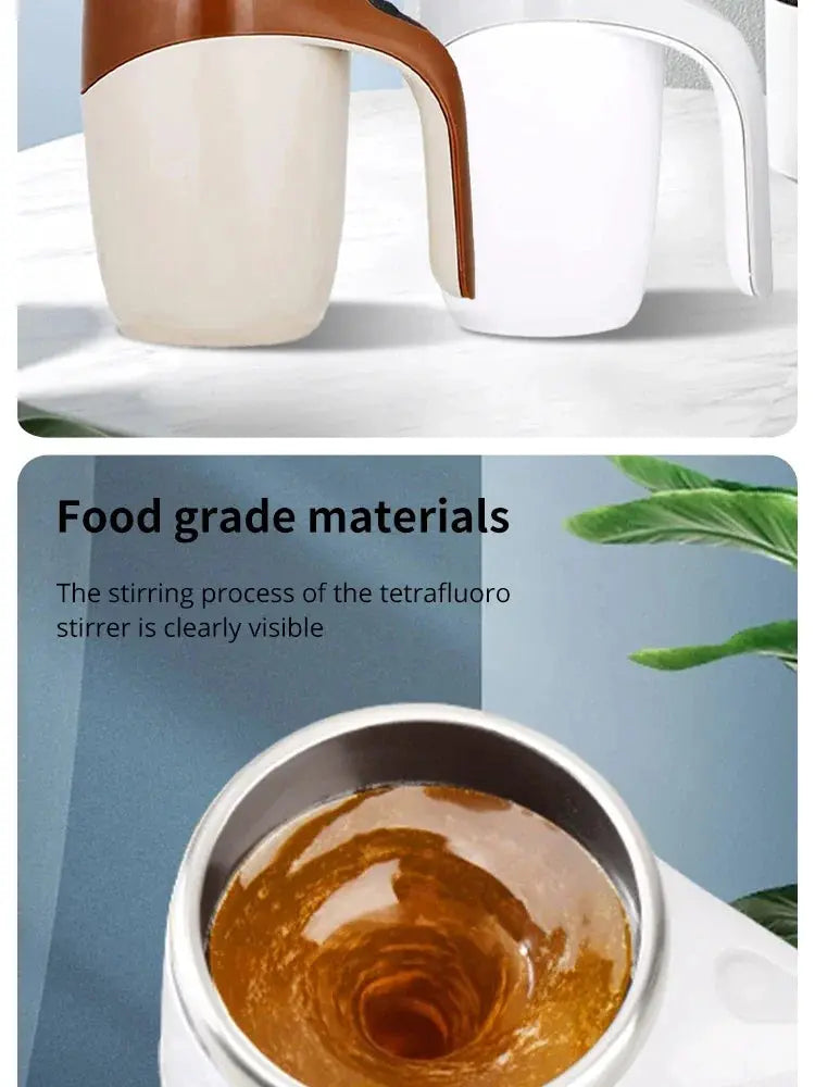 Automatic Stirring Cup Mug Rechargeable Portable Coffee Electric Stirring Stainless Steel Rotating Magnetic Home Drinking Tools My Store
