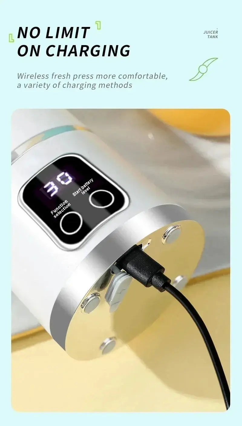 Electric Juicing Cup Portable Wireless Fruit Blender Mini Multifunctional Kitchen Juicer USB Charging Outdoor Juicing Cup My Store