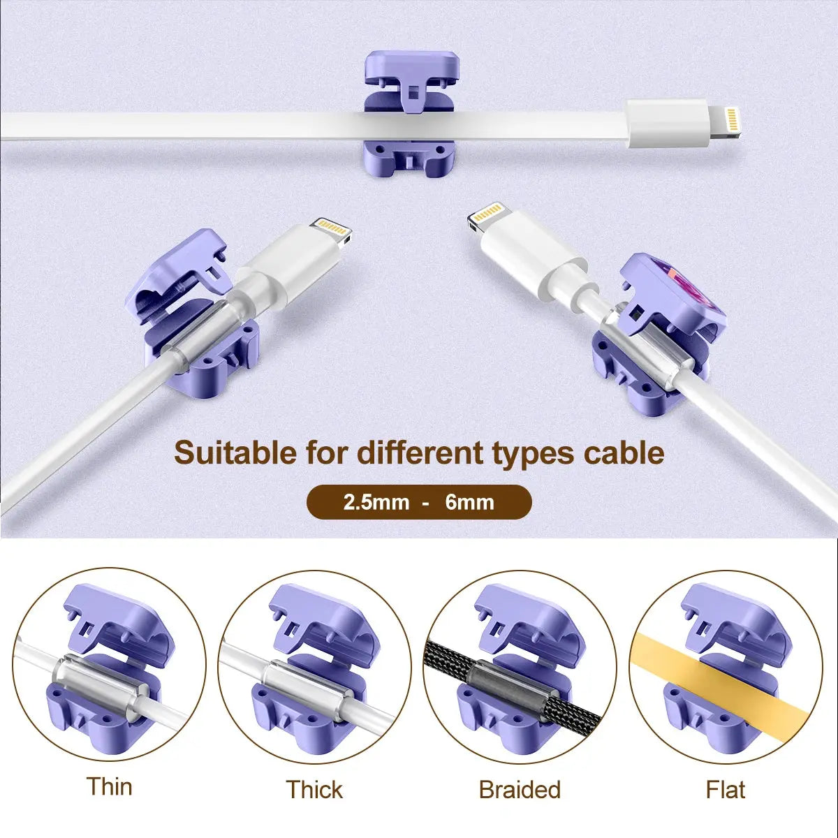Cable Organizer Cable USB Management Magnetic Cable Clips Wire Clamps Power Cord Holder for Mouse Headphone Keyboard Headset My Store