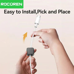 Rocoren Magnetic Cable Organizer Holder Cable Smooth Adjustable Cord Holder Under Desk Cable Management Wire Keeper Cable Clips My Store