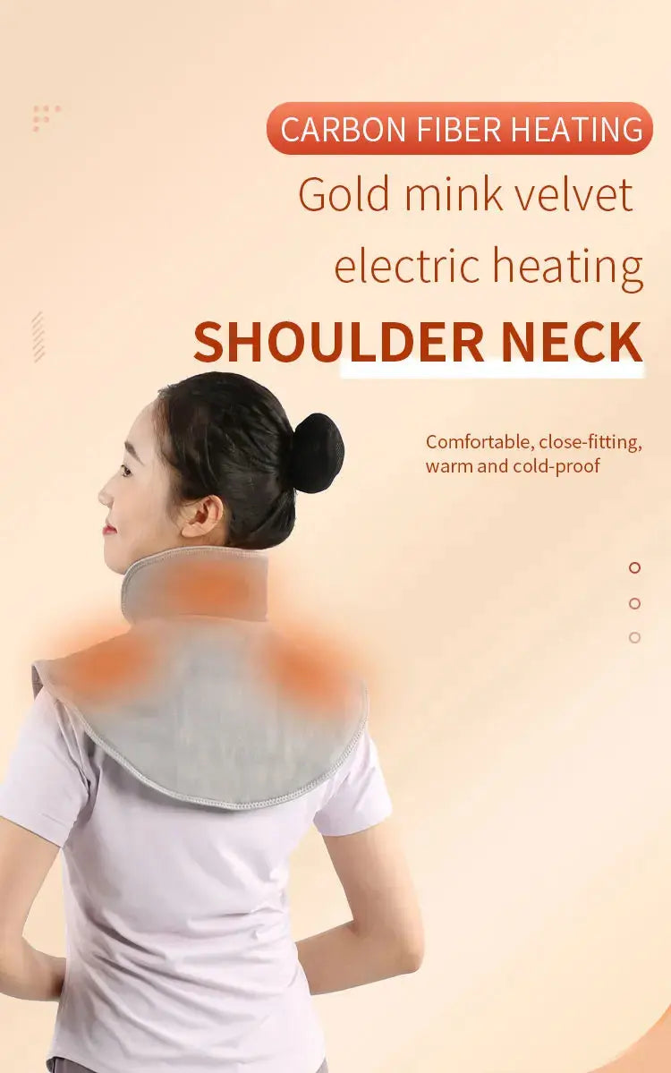 Electric Heating Shoulder Neck Pad Cervical Wrap Three Gear Thermal Compress Massager Vibration Shawl Warm Back Tool Relax Brace My Store