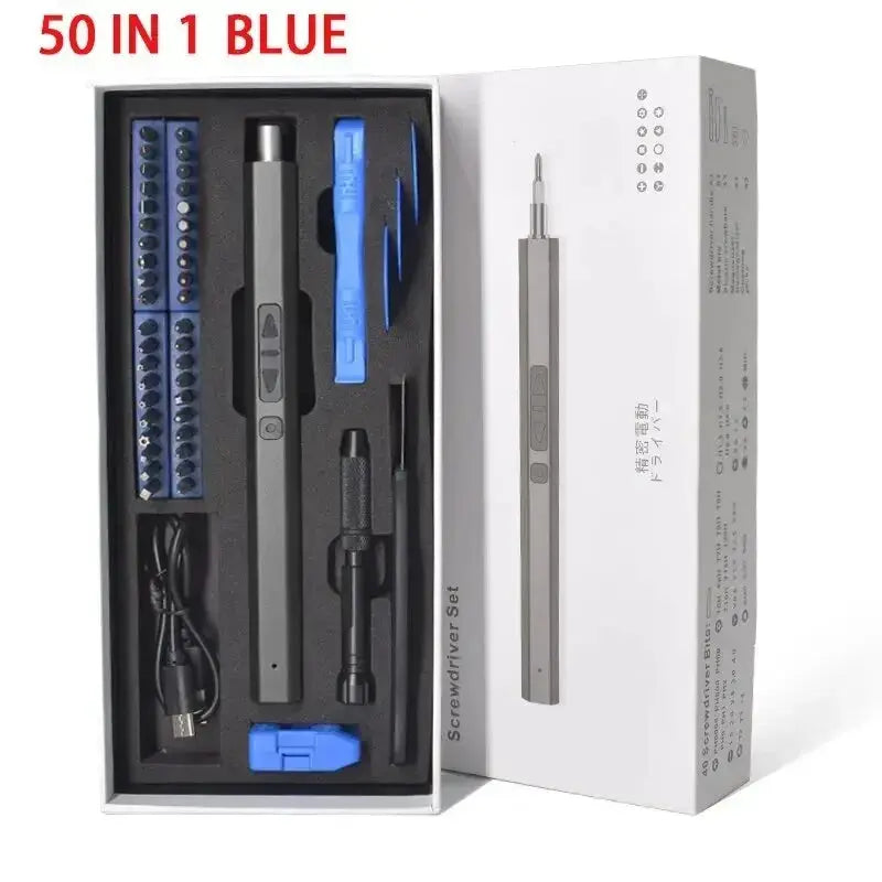 12-In-1 50-In-1 Electric Screwdriver Set Phone Game Machine Toy Computer Charging Screwdriver Rechargeable Wireless Cordless Bit My Store