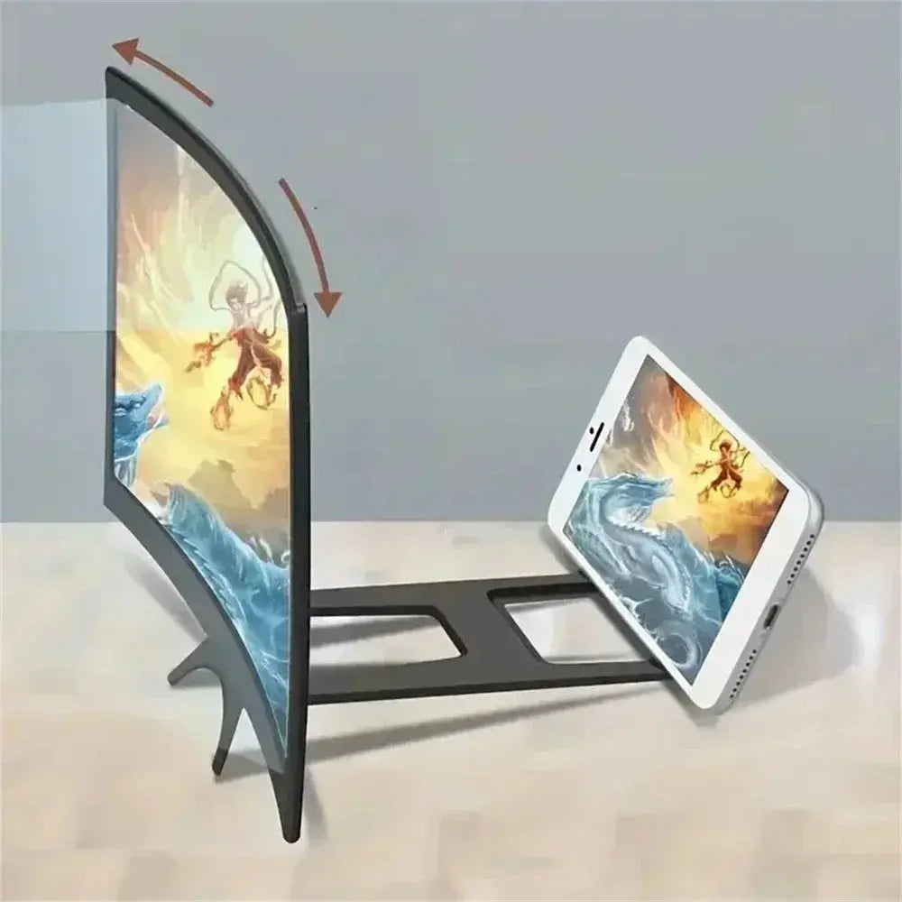 10/12 Inch/Phone Screen 3D HD Magnifier Movie Video Amplifier Holder Enlarger Screen Smart Phone Magnifying Curved Screen My Store