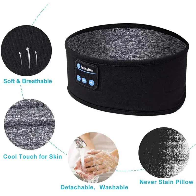 Wireless Bluetooth Earphone Sleeping Band Music Headphones Soft Elastic Comfortable Eye Mask Sleep Headset for Side Sleeper My Store