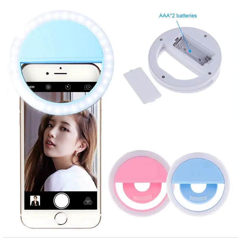 LED Flash Phone Lens Light Adjustable Selfie Ring Light For Cell Smartphones for Tiktok Video Live Fill Lamp Women Make up Light My Store