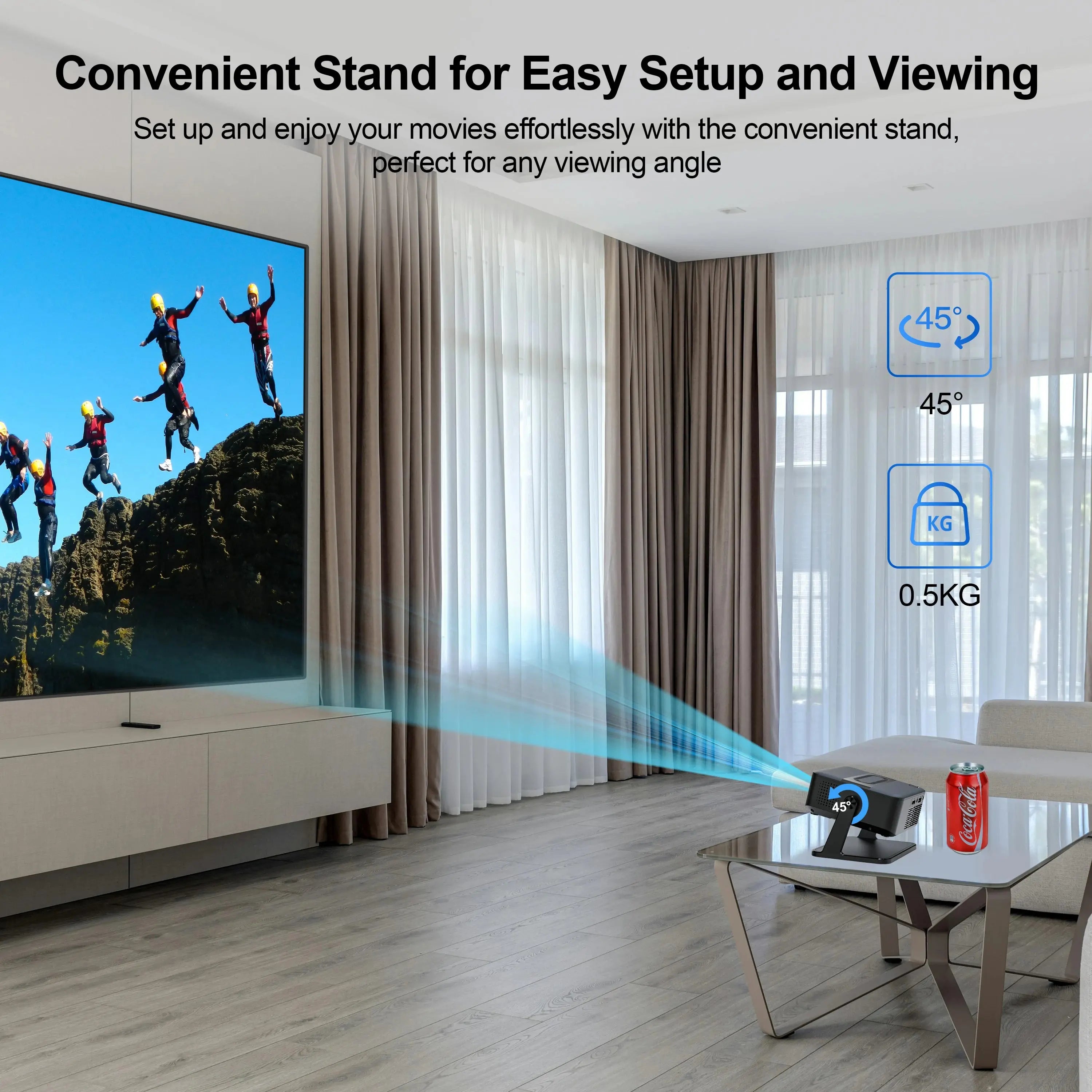 WESOPRO Mini Projector Smart 4K Portable with Wifi 6 Bluetooth 5.0 Android 11 Automatic Keystone for Home Theater Entertainment My Store