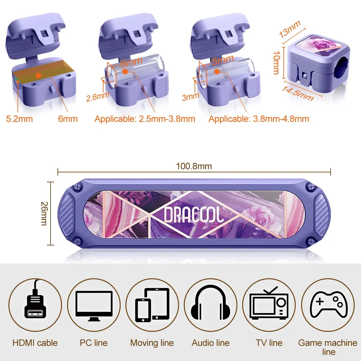 Cable Organizer Cable USB Management Magnetic Cable Clips Wire Clamps Power Cord Holder for Mouse Headphone Keyboard Headset My Store
