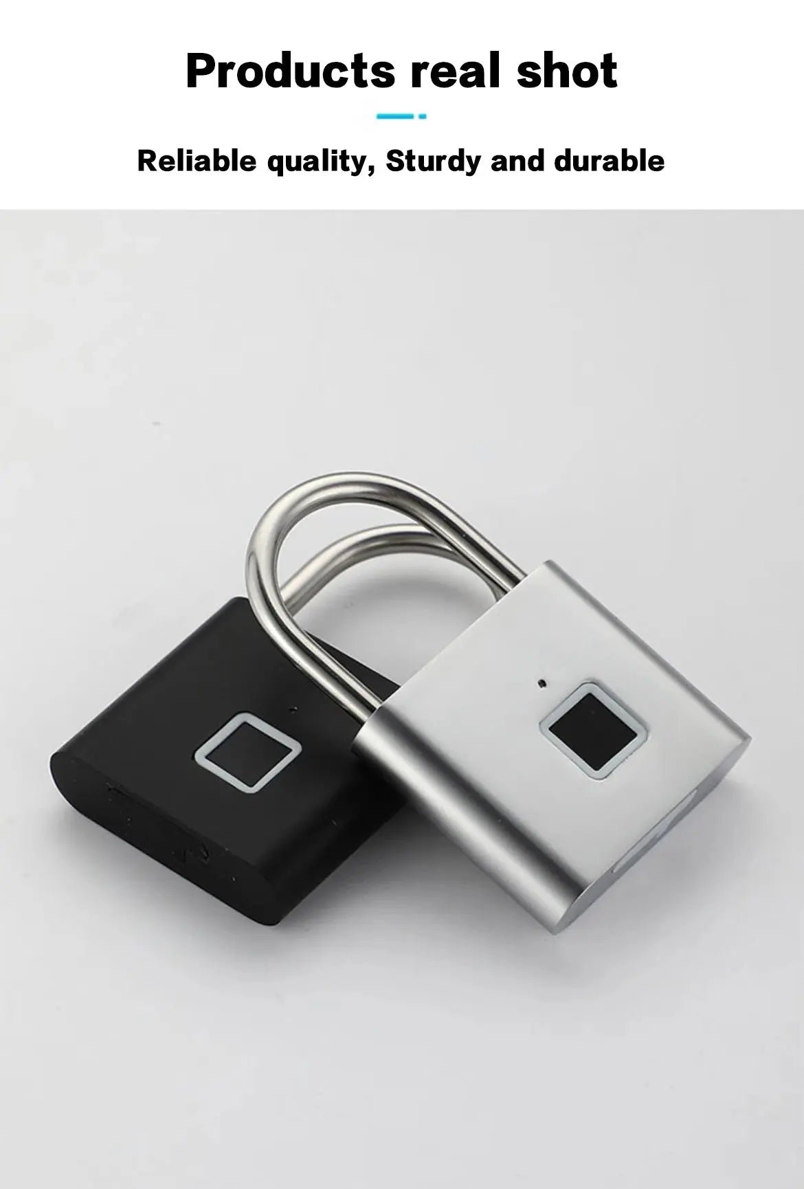 CDOK P2 fingerprint padlock, built-in rechargeable battery, outdoor waterproof, easy to use My Store