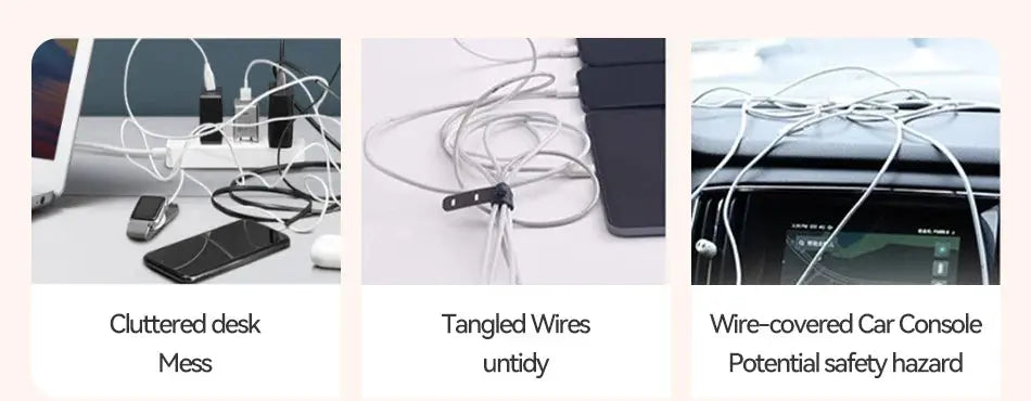 Rocoren Magnetic Cable Organizer Holder Cable Smooth Adjustable Cord Holder Under Desk Cable Management Wire Keeper Cable Clips My Store
