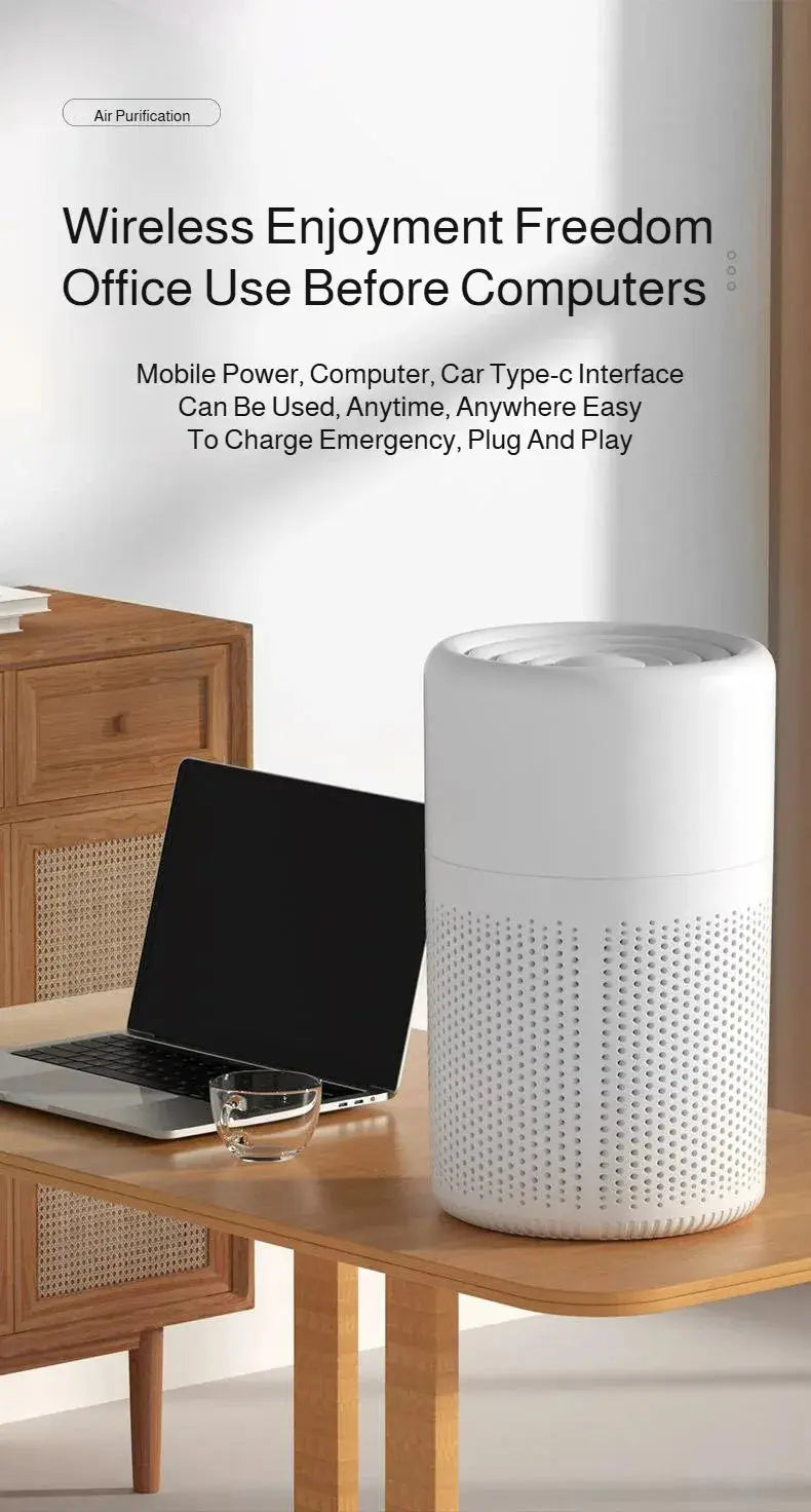 USB Portable Air Purifier Office Smoke and Formaldehyde Removal Home Desktop Purifier My Store