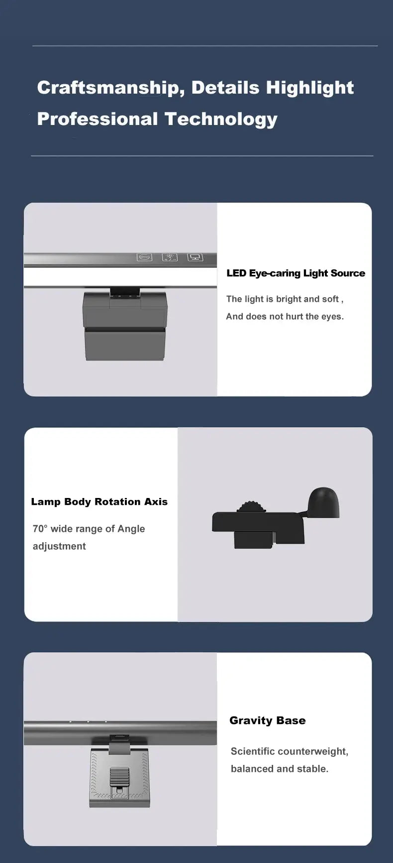 LED Computer Monitor Light Bar For Learning/Reading/Work Dimming Night Lighting Display Screen Hanging Lamp Eye Protection Lamp My Store