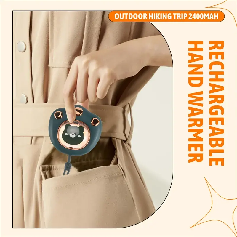 A23E-Portable Hand Warmer 2400Mah USB Charge Power Bank Rechargeable Mini Hand Warmer For Winter Outdoor Hiking My Store
