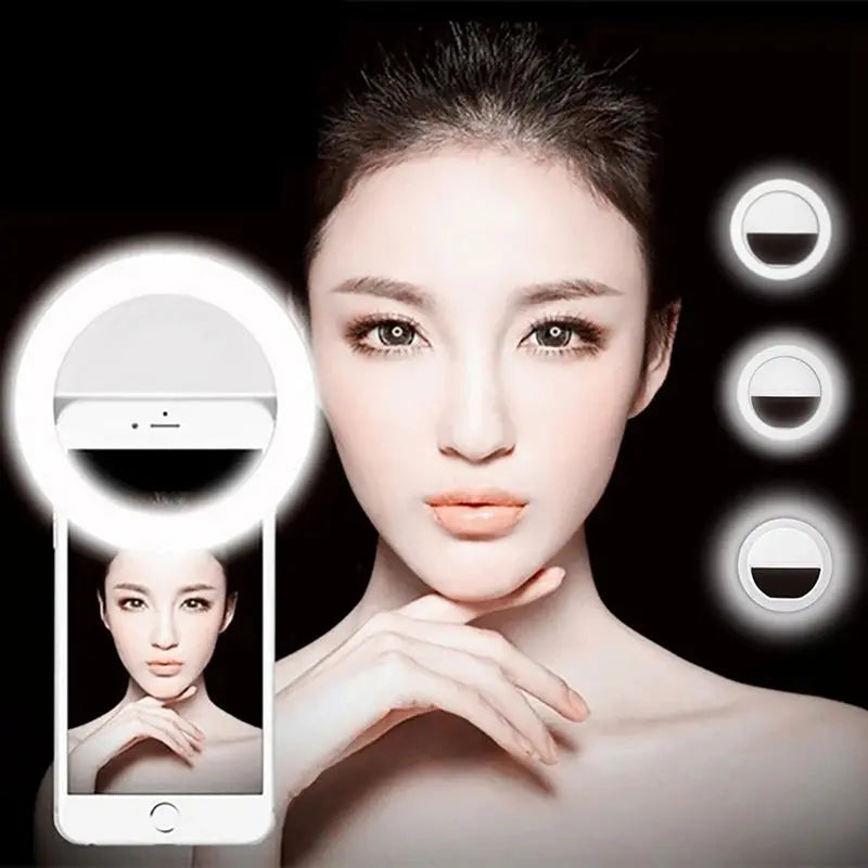 LED Flash Phone Lens Light Adjustable Selfie Ring Light For Cell Smartphones for Tiktok Video Live Fill Lamp Women Make up Light My Store