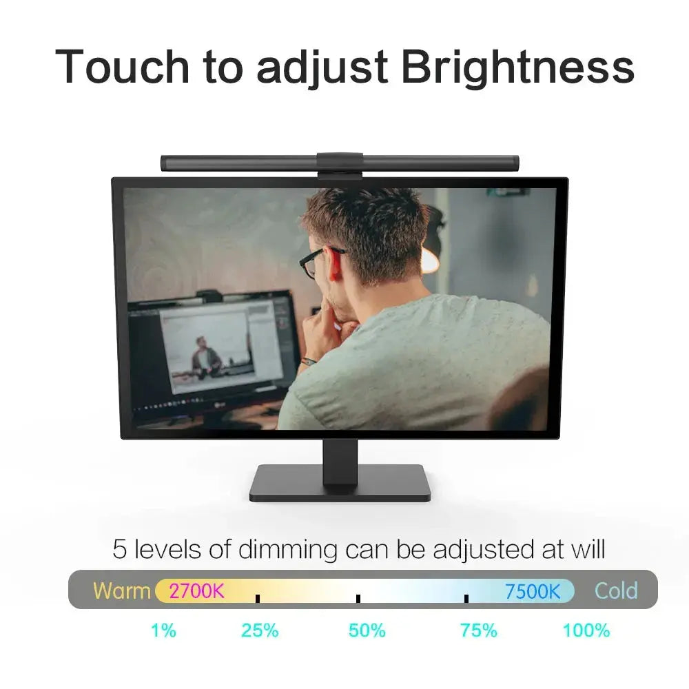 RGB LED Desk Lamp Dimmable Office Computer Eye-caring Table Lamps for Study Reading Screen Monitor Hanging Light Bar My Store