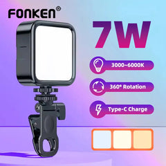 Portable LED Selfie Light for iPhone Samsung iPad Mobile Phone Laptop Clip Ring Flash Fill Light Photo Video Photography Lamp My Store
