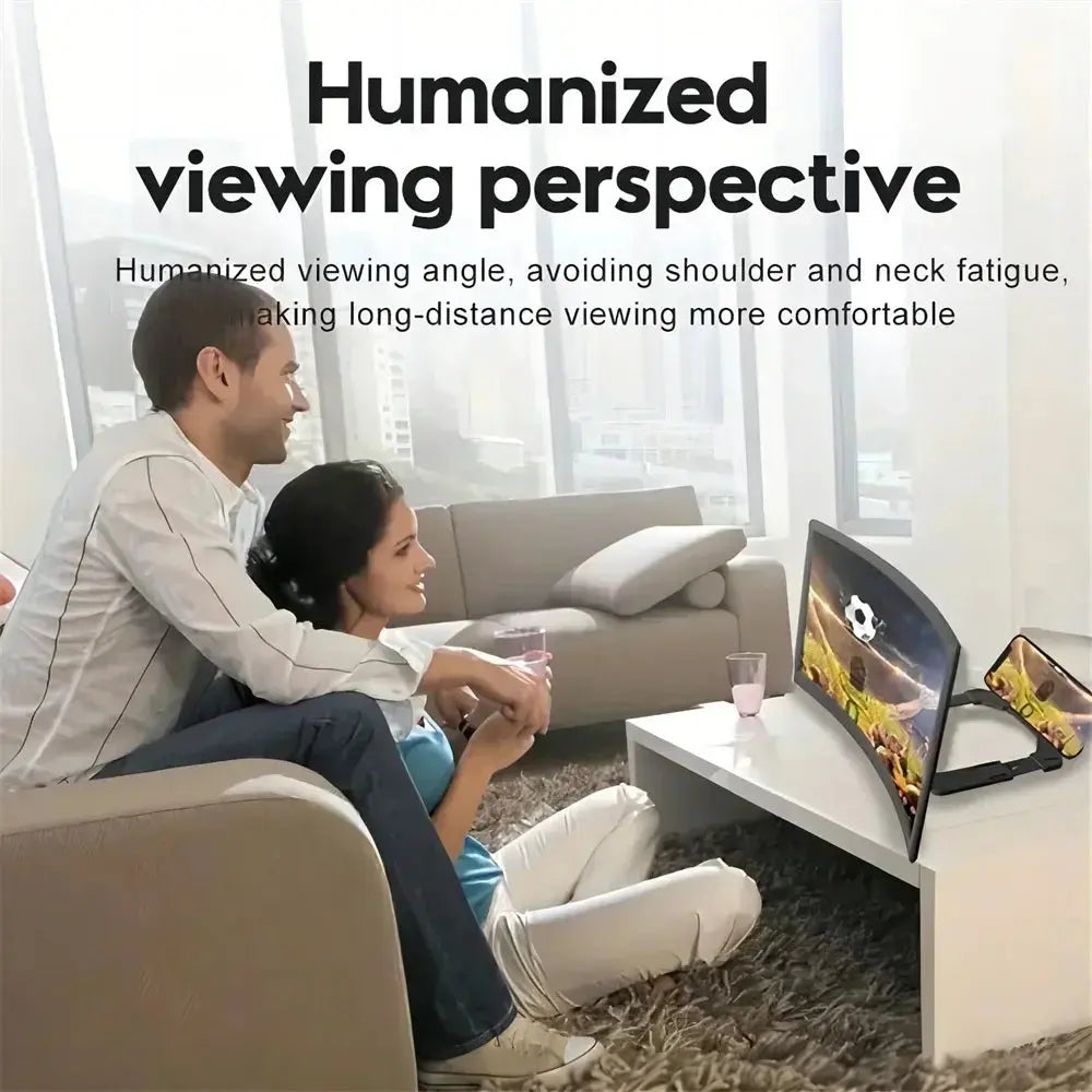 10/12 Inch/Phone Screen 3D HD Magnifier Movie Video Amplifier Holder Enlarger Screen Smart Phone Magnifying Curved Screen My Store