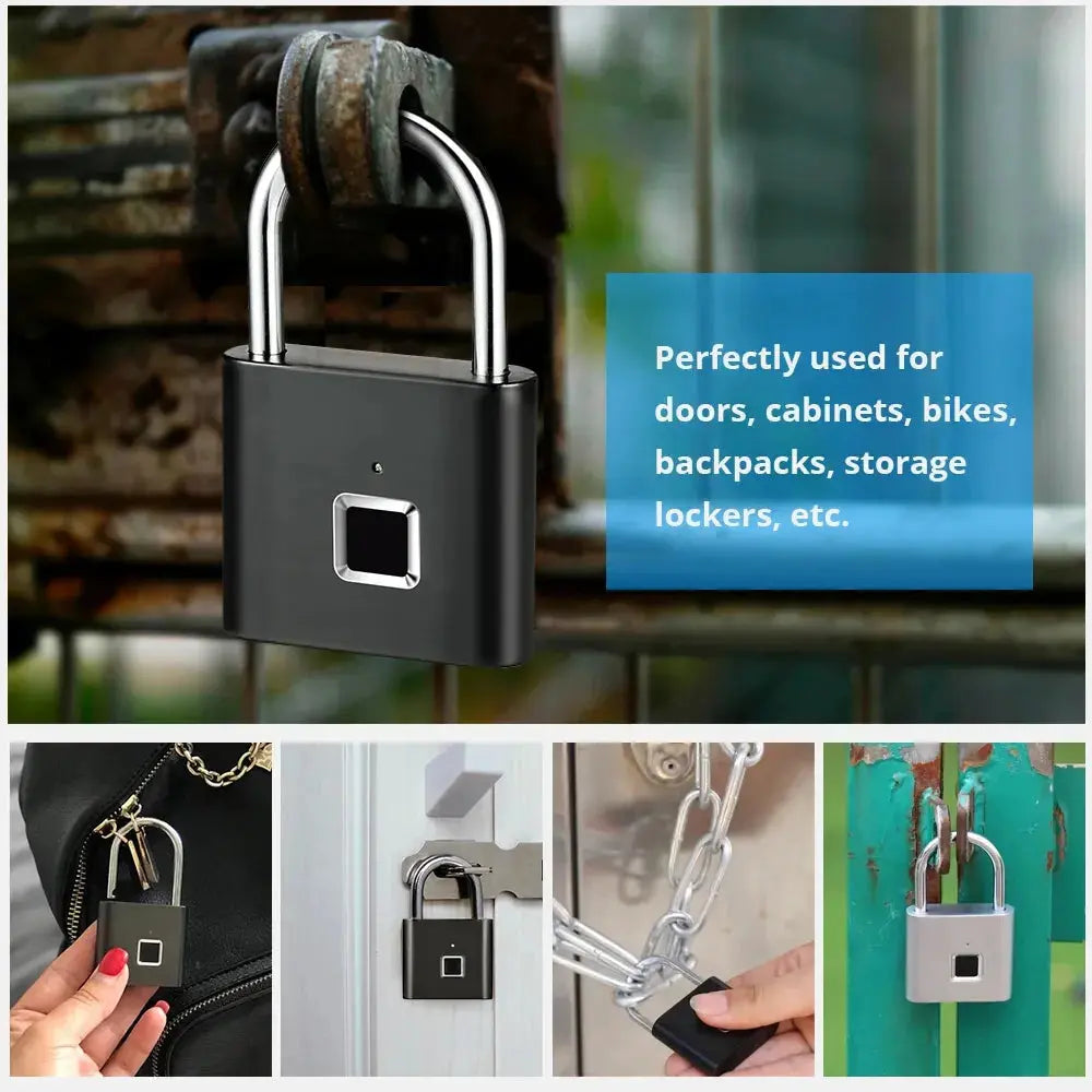 CDOK P2 fingerprint padlock, built-in rechargeable battery, outdoor waterproof, easy to use My Store