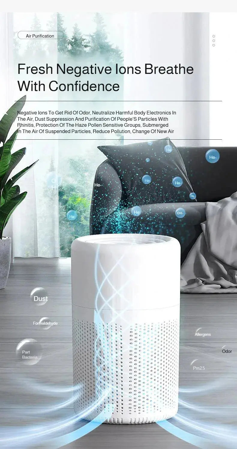 USB Portable Air Purifier Office Smoke and Formaldehyde Removal Home Desktop Purifier My Store