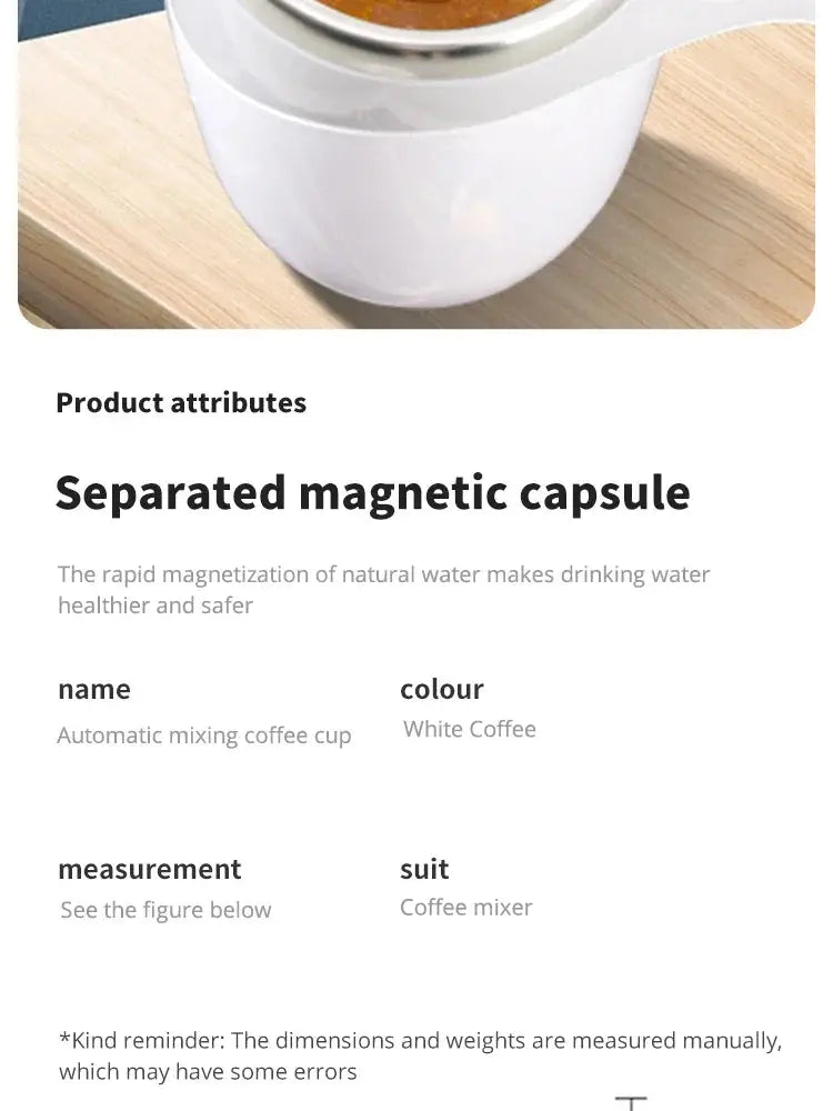 Automatic Stirring Cup Mug Rechargeable Portable Coffee Electric Stirring Stainless Steel Rotating Magnetic Home Drinking Tools My Store