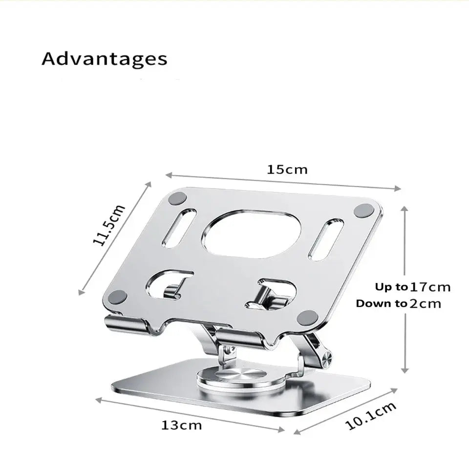 360° Rotation Tablet Stand for iPad, Adjustable Foldable Tablet Holder,Aluminum Phone Stand Compatible with iPad Pro/ Air/ Mini My Store