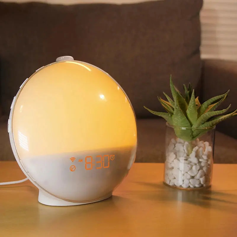 Wake Up Light Alarm Clock Sunrise/Sunset Simulation Digital Clock with Night Light FM Radio Desk Clocks Niditon My Store