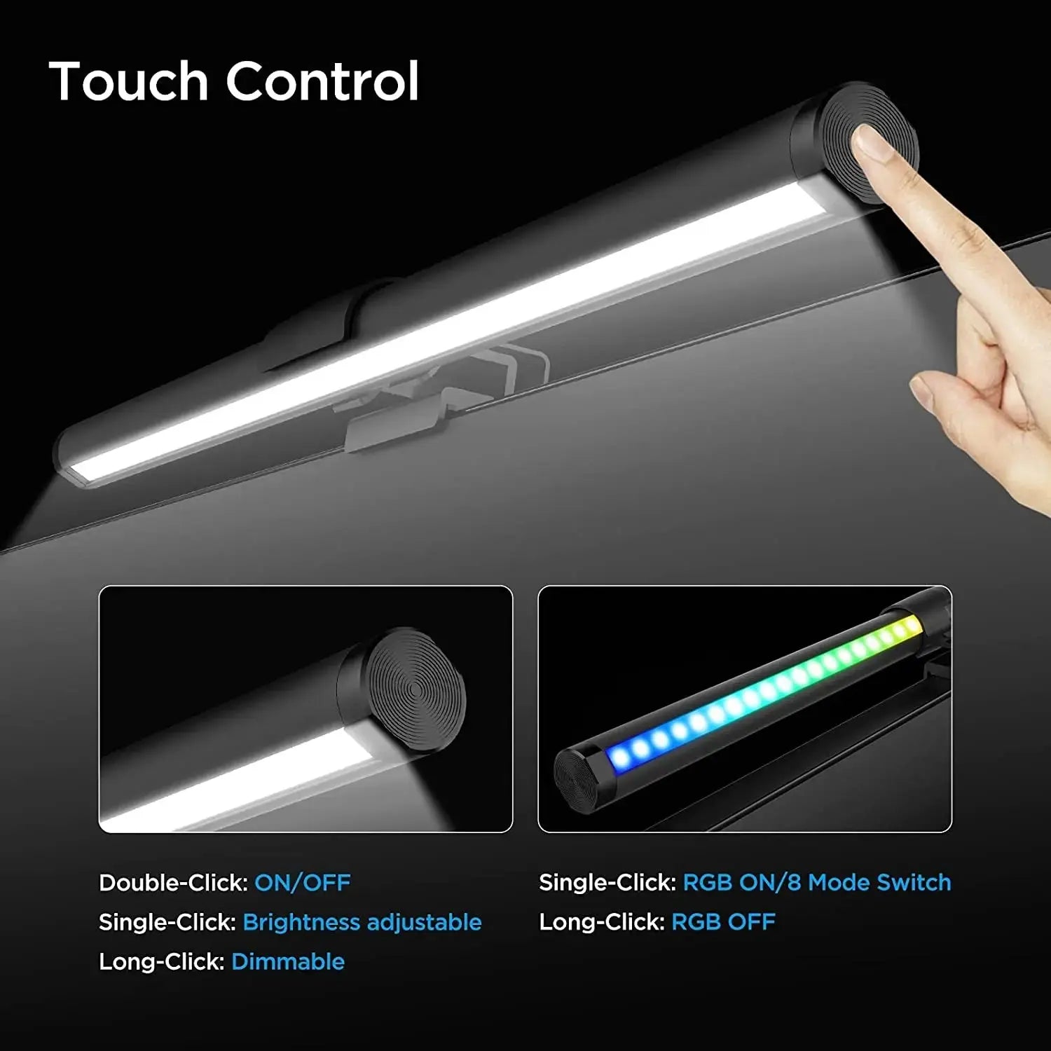 RGB LED Desk Lamp Dimmable Office Computer Eye-caring Table Lamps for Study Reading Screen Monitor Hanging Light Bar My Store