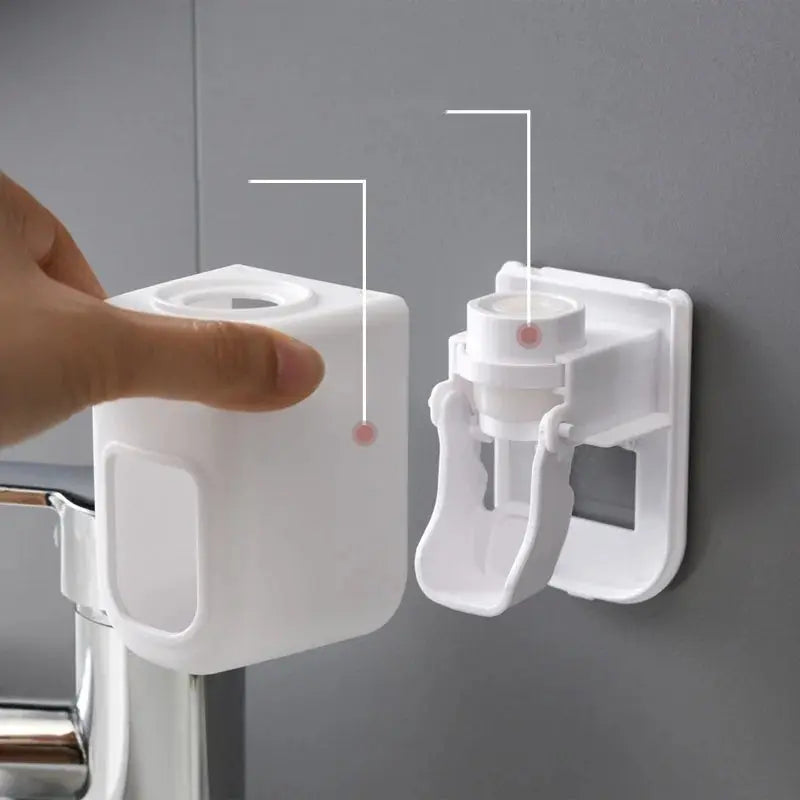 Creative Wall Mount Automatic Toothpaste Dispenser Bathroom Accessories Waterproof Lazy Toothpaste Squeezer Toothbrush Holder My Store