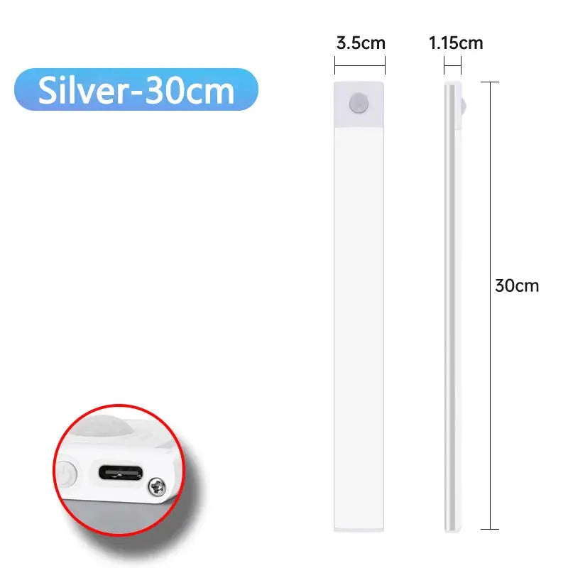 Motion Sensor Night Light USB Rechargeable Wireless Lamp Under Cabinet Led Lights for Kitchen Cabinet Bedroom Wardrobe Lighting My Store