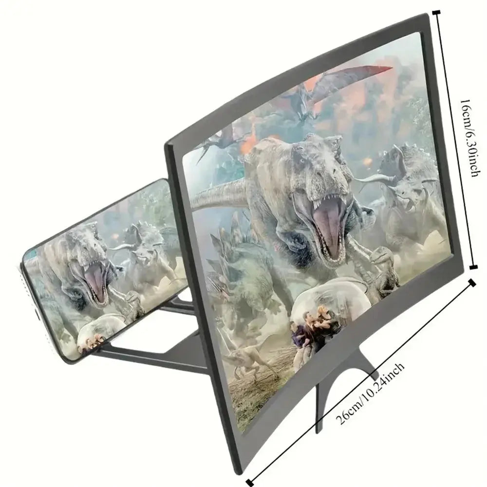 10/12 Inch/Phone Screen 3D HD Magnifier Movie Video Amplifier Holder Enlarger Screen Smart Phone Magnifying Curved Screen My Store