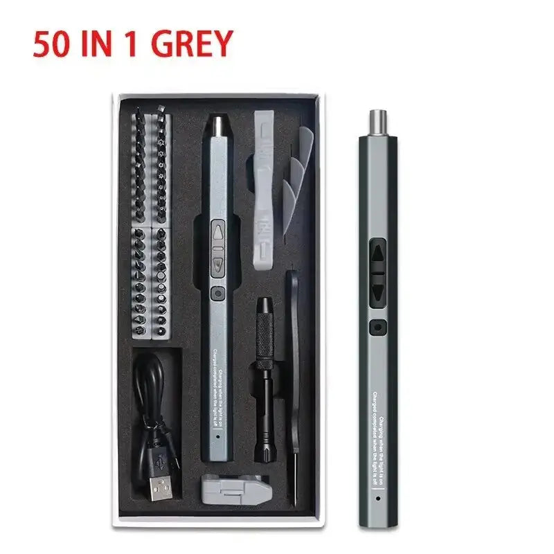 12-In-1 50-In-1 Electric Screwdriver Set Phone Game Machine Toy Computer Charging Screwdriver Rechargeable Wireless Cordless Bit My Store