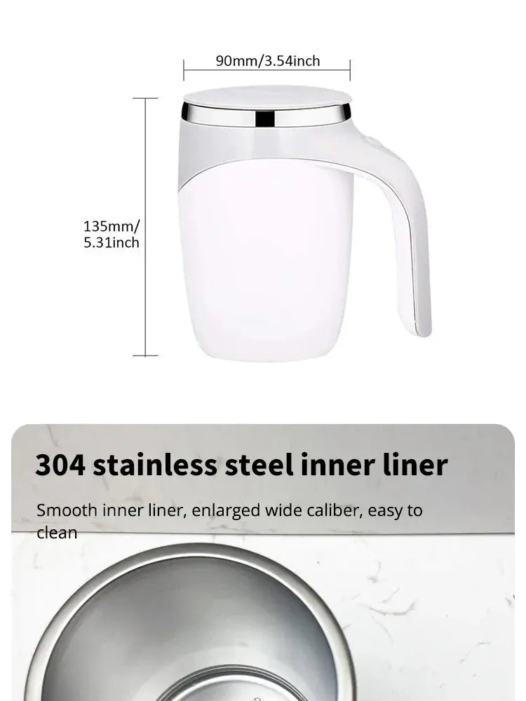 Automatic Stirring Cup Mug Rechargeable Portable Coffee Electric Stirring Stainless Steel Rotating Magnetic Home Drinking Tools My Store
