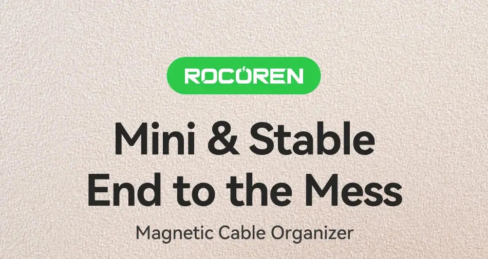 Rocoren Magnetic Cable Organizer Holder Cable Smooth Adjustable Cord Holder Under Desk Cable Management Wire Keeper Cable Clips My Store