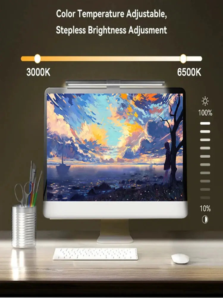 RGB LED Desk Lamp Dimmable Office Computer Eye-caring Table Lamps for Study Reading Screen Monitor Hanging Light Bar My Store