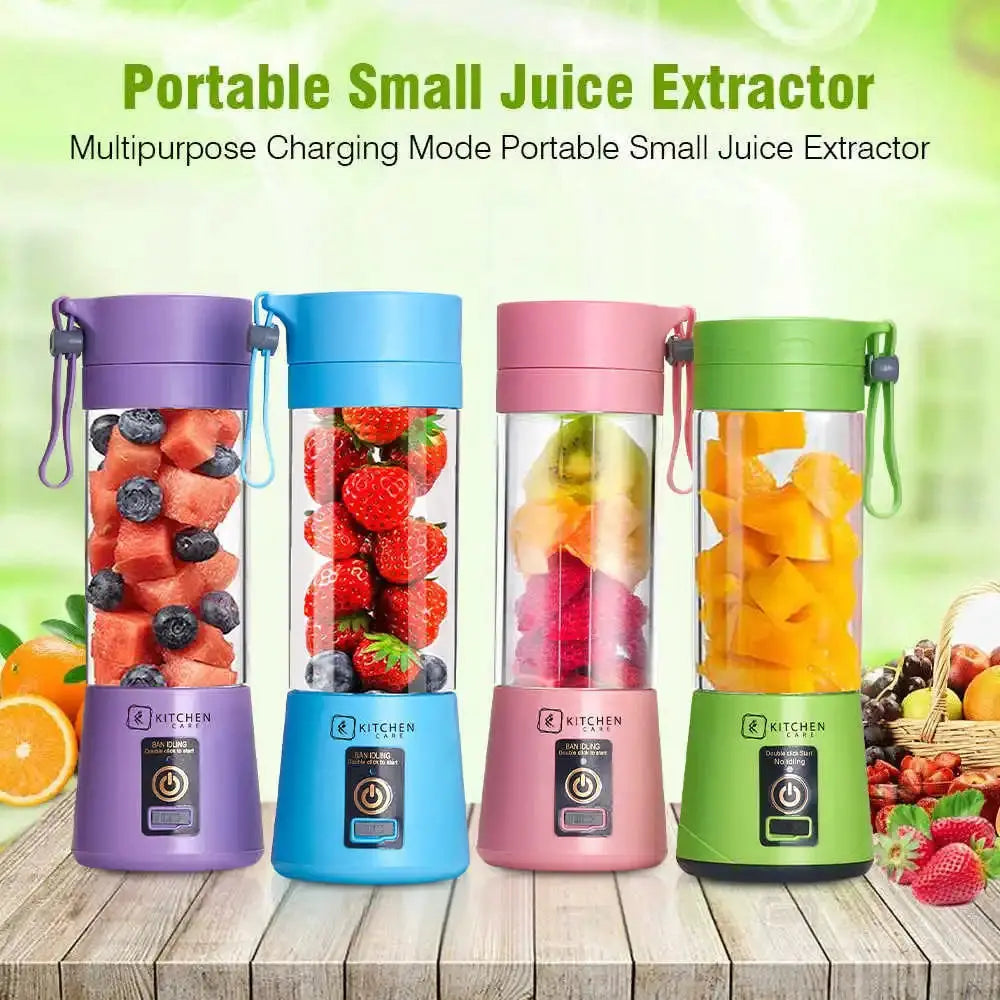 Portable Fruit Juice Blenders Summer Personal Electric Mini Bottle Home USB 4 Blades Juicer Cup Machine For Kitchen My Store