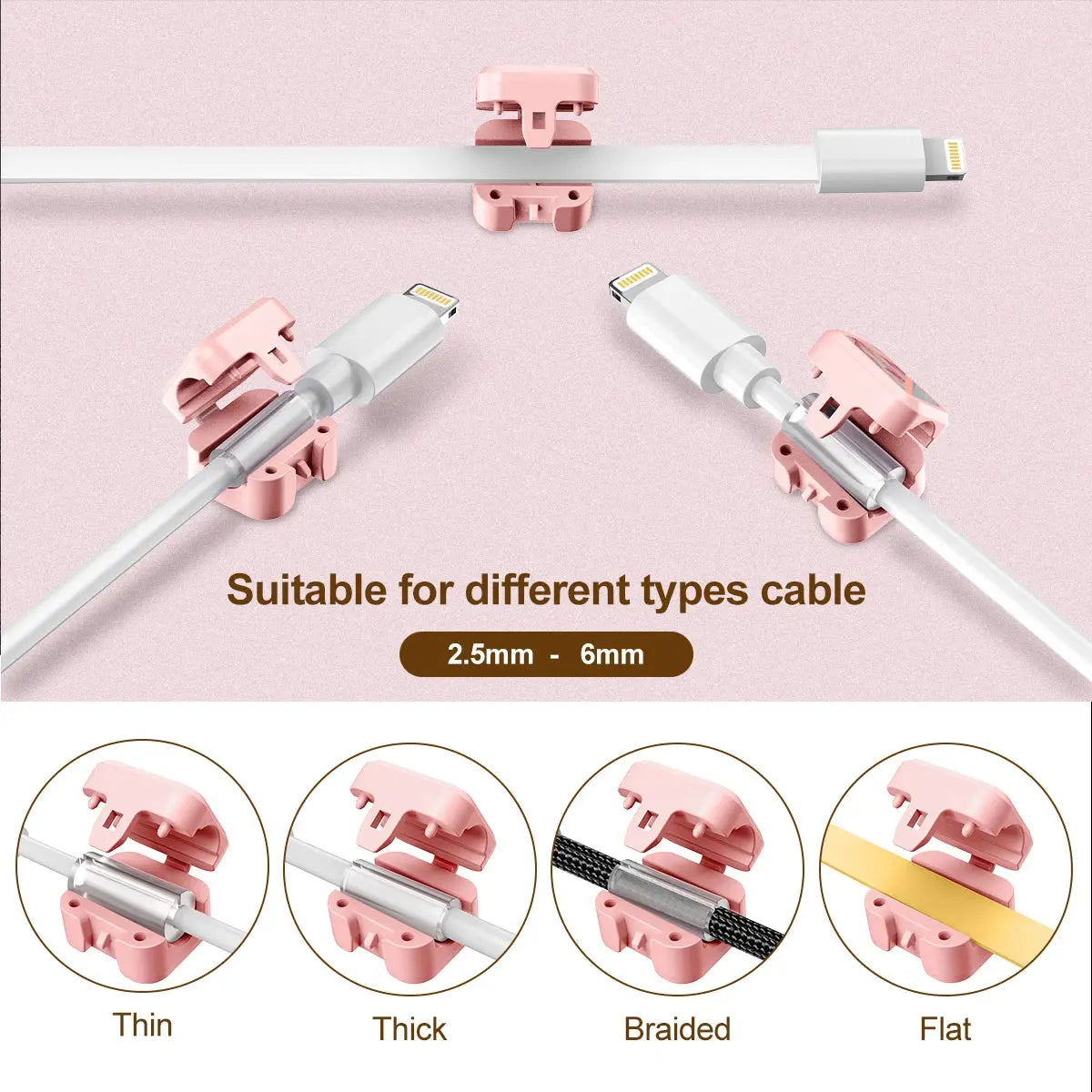 Cable Organizer Cable USB Management Magnetic Cable Clips Wire Clamps Power Cord Holder for Mouse Headphone Keyboard Headset My Store