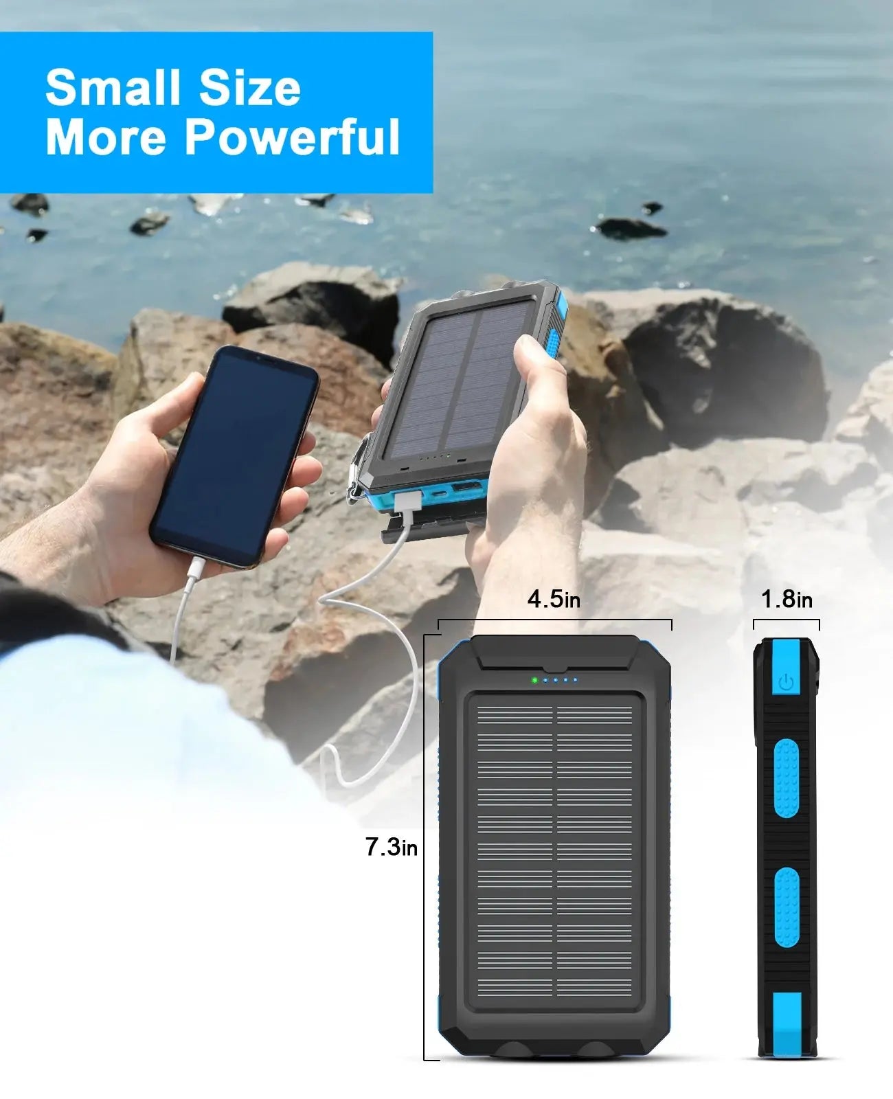 Waterproof Outdoor Solar Power Bank 38800mAh Dual USB Travel Outdoor Solar Mobile Phone Charger Solar Powerbanks For Camping My Store