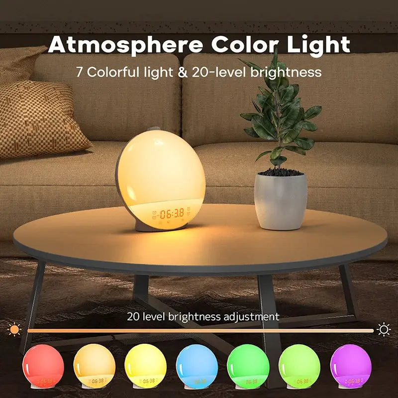 Wake Up Light Alarm Clock Sunrise/Sunset Simulation Digital Clock with Night Light FM Radio Desk Clocks Niditon My Store