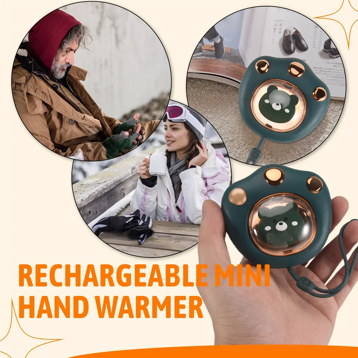 A23E-Portable Hand Warmer 2400Mah USB Charge Power Bank Rechargeable Mini Hand Warmer For Winter Outdoor Hiking My Store