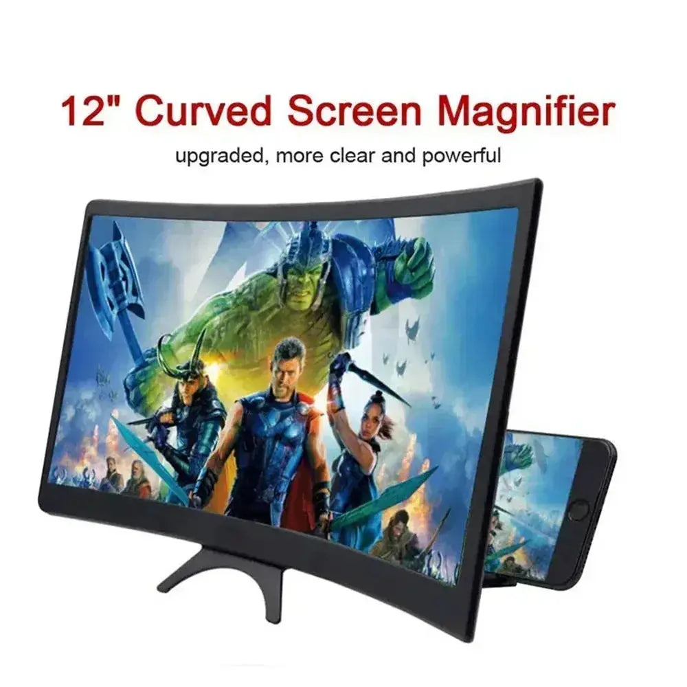 10/12 Inch/Phone Screen 3D HD Magnifier Movie Video Amplifier Holder Enlarger Screen Smart Phone Magnifying Curved Screen My Store