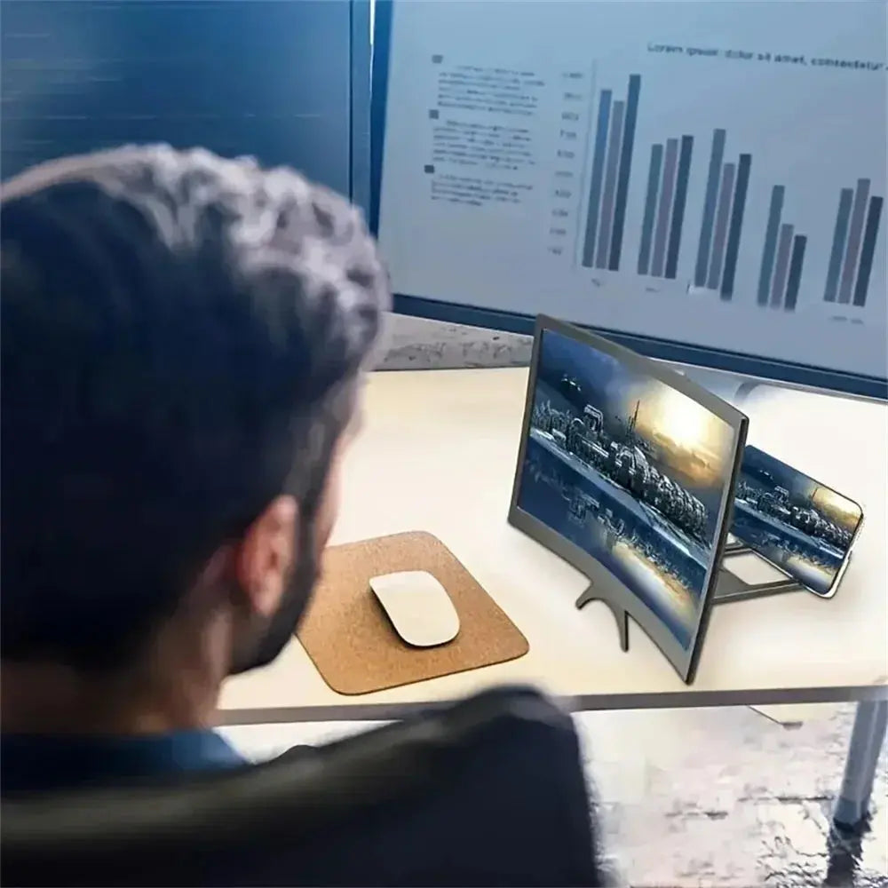 10/12 Inch/Phone Screen 3D HD Magnifier Movie Video Amplifier Holder Enlarger Screen Smart Phone Magnifying Curved Screen My Store