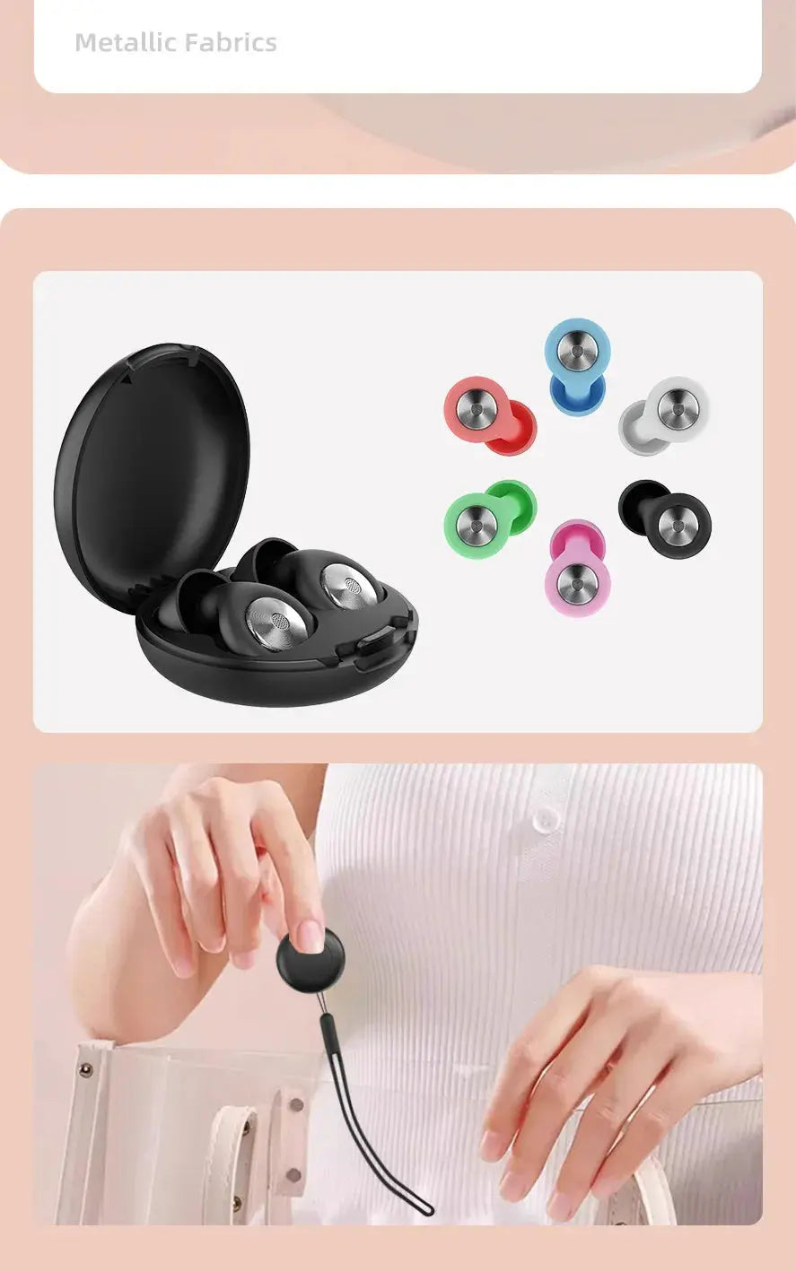 Noise-canceling sleep earbuds don't hurt to wear for a long time, noise-canceling silicone small ear canal earbuds My Store
